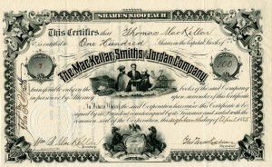 MacKellar, Smiths and Jordan Co. - Stock Certificate